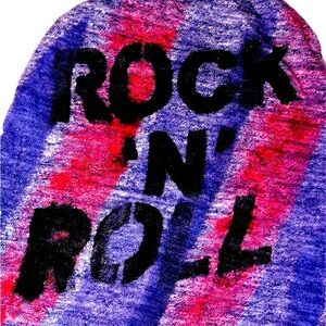 Happiness Hood Hoodie Hat Rock & Roll Skull Blue Red Cotton L/XL Valentine’s Day